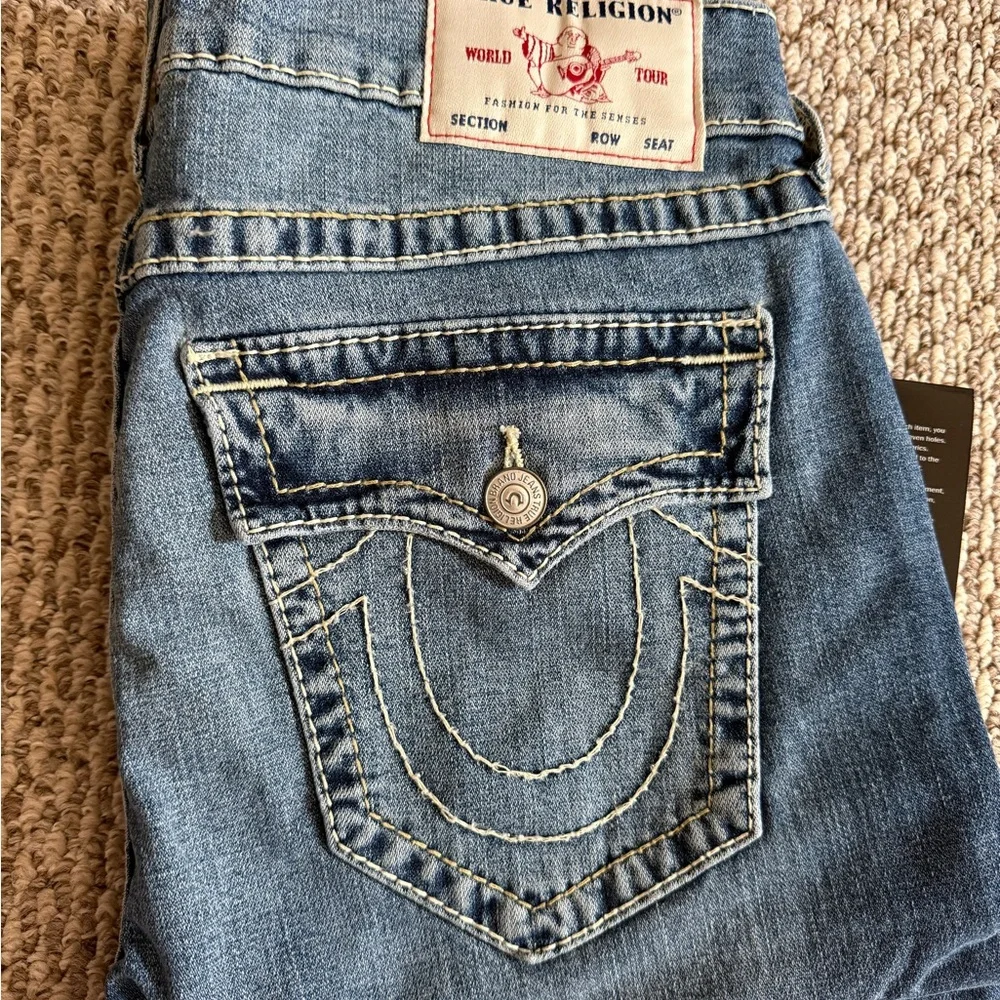 New - TRUE RELIGION Ricky Flap Big T Jeans BEACH Men | 36